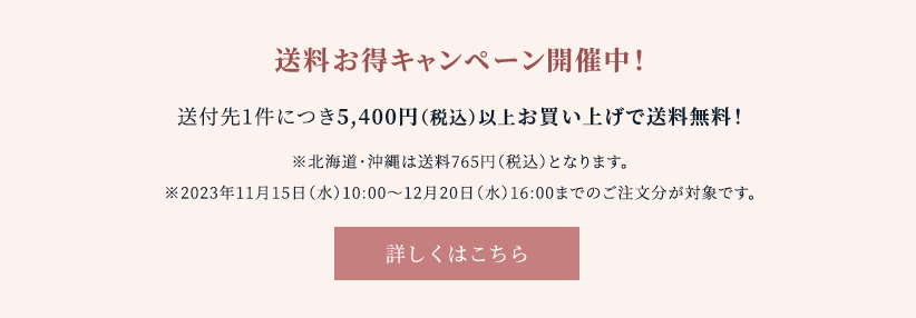 送料お得キャンペーン開催中！