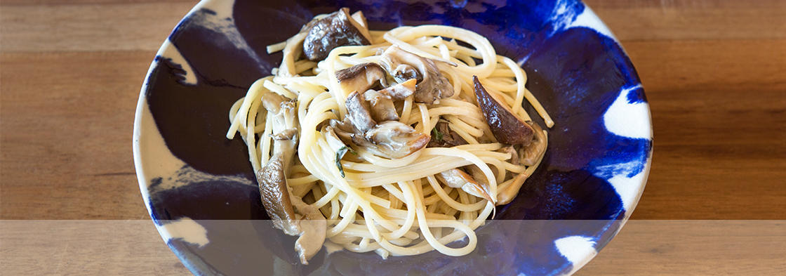 だしクリームパスタ