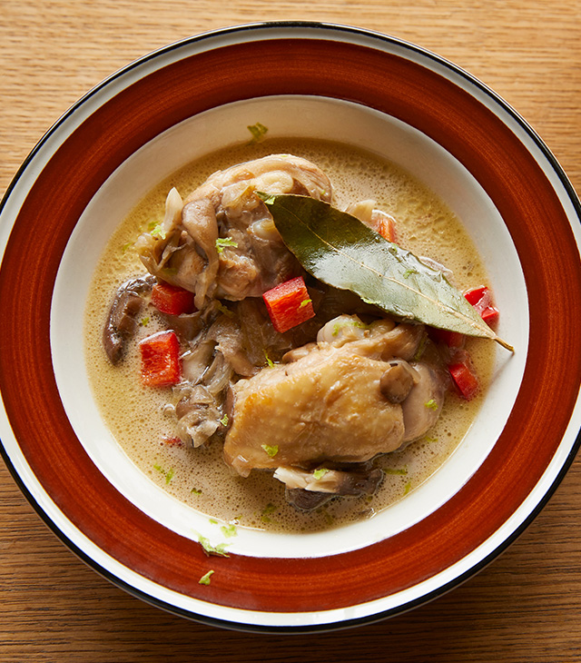 チキンのだしフリカッセ